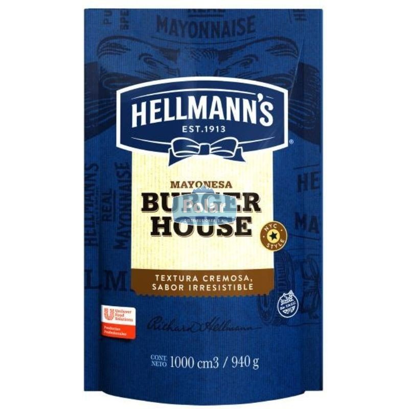 Mayonesa sin gluten Burger House x 940 gr Hellmanns